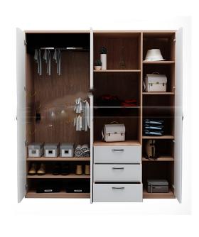 Tủ quần áo 043h - Gỗ MDF - Dài 1.4m đến 2m (Cao 2m)